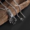 Vintage Gothic Demon Hand Nero Demon Buster Necklace Pendant Men's Personality Cool Punk Jewelry Halloween Gift