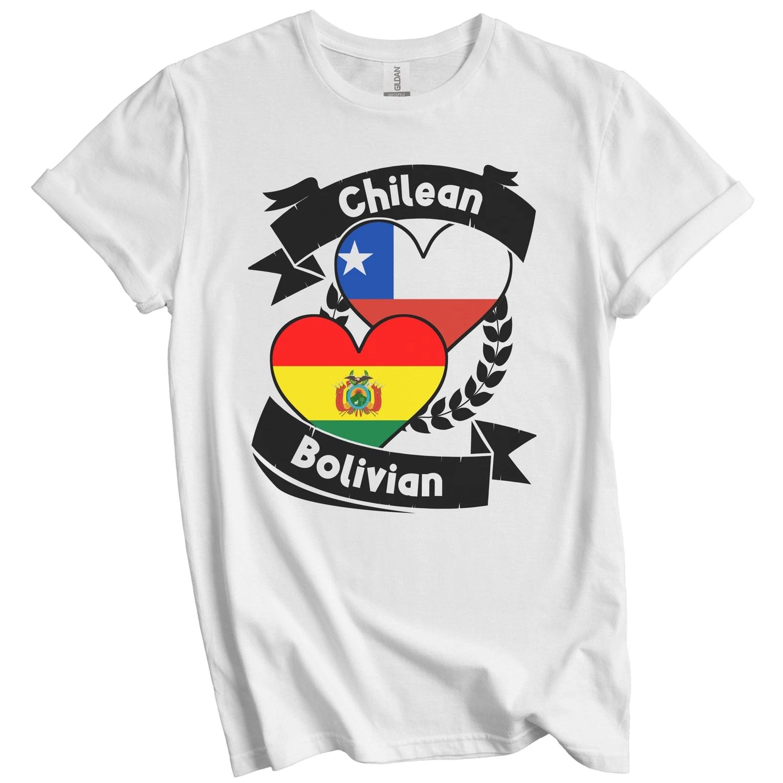Chilean Bolivian Heart Flags Chile Bolivia T-Shirt S