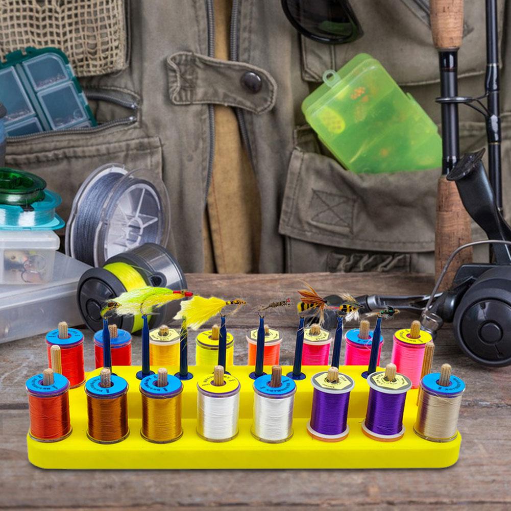 Fly Tying Thread Spool Stand 2 In 1 Flying Pliers Tool Holder Fly Tying Storage Rack for Lure Fly Fishing