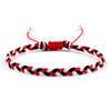 Adjustable Colorful Three-Strand Braided Waxed Thread Bracelet Set for Couples and Handmade Jewelry