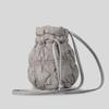 IELGY Simple Rhombus Drawstring Drawstring Bucket Bag Nylon Cloth One-Shoulder Messenger Lightweight Dumpling Bag