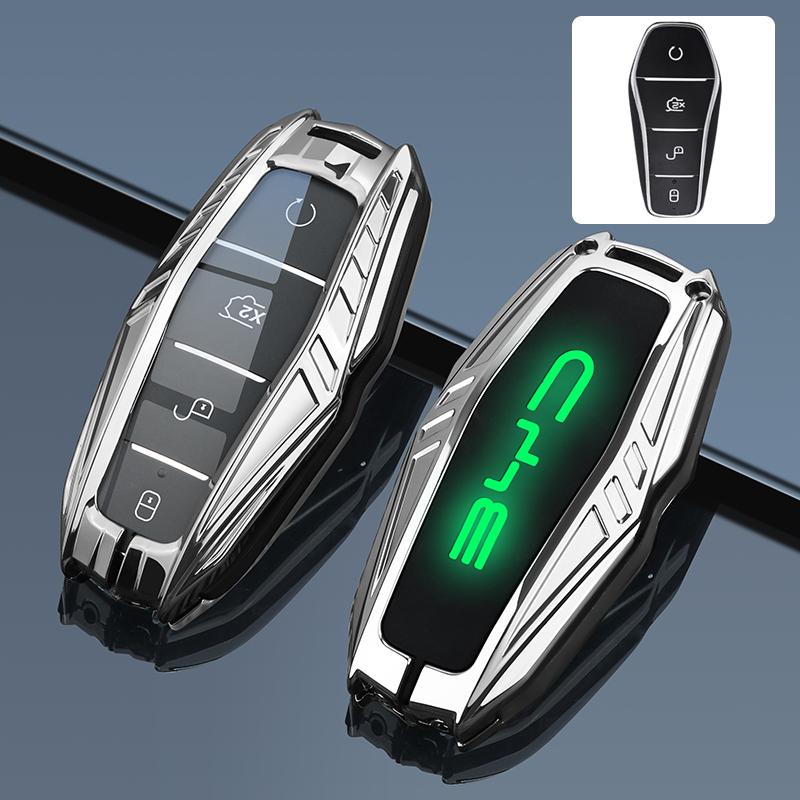 Car Zinc Alloy Key Case Holder Cover For BYD Atto3 Han EV Dolphin Durable Second Song Pro Tang Dm QIn PLUS MAX Yuan Car Styling