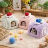 Pet Supplies Warm Hamster Cake Nest Cute Soft Hamster Cage Multi-Functional Swiss Roll Shape Bird Hiding House Pet