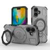 KEYSION Shockproof Magnetic Case for iPhone 16 Pro Max Upright Live Metal Ring Stand Phone Cover for iPhone 15 Pro Max