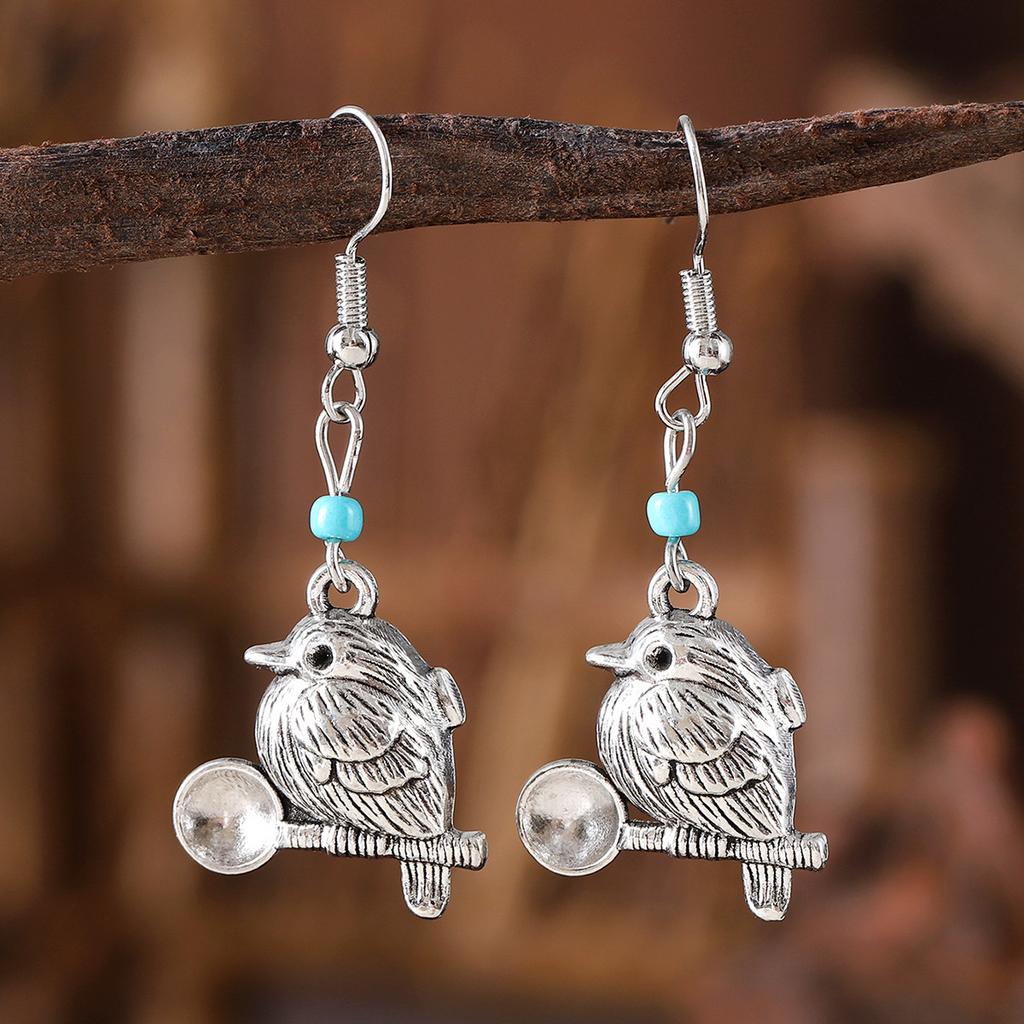 European and American New Funny Retro Multi-style Alloy Pendant Earrings, Simple Niche Ear Jewelry