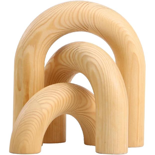 3Pcs Wood Arch Decor Aesthetic Bookcase Decor Boho Book Shelf Decor Modern Home Decor for Room Entryway Small Medium Large