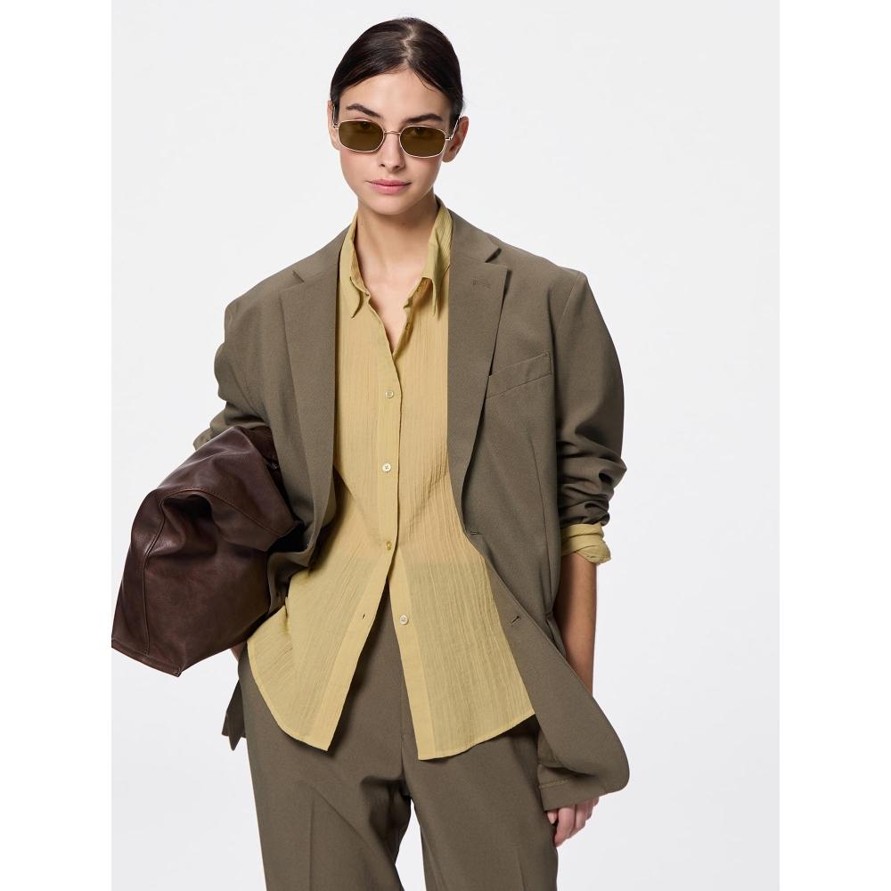 GU by Uniqlo Uv Cut Mini Square Metal Sunglasses