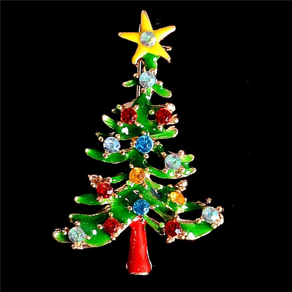 Colorful Girls Women Christmas Tree Brooch Pin Jewelry Christmas Gift Fashion Accessories