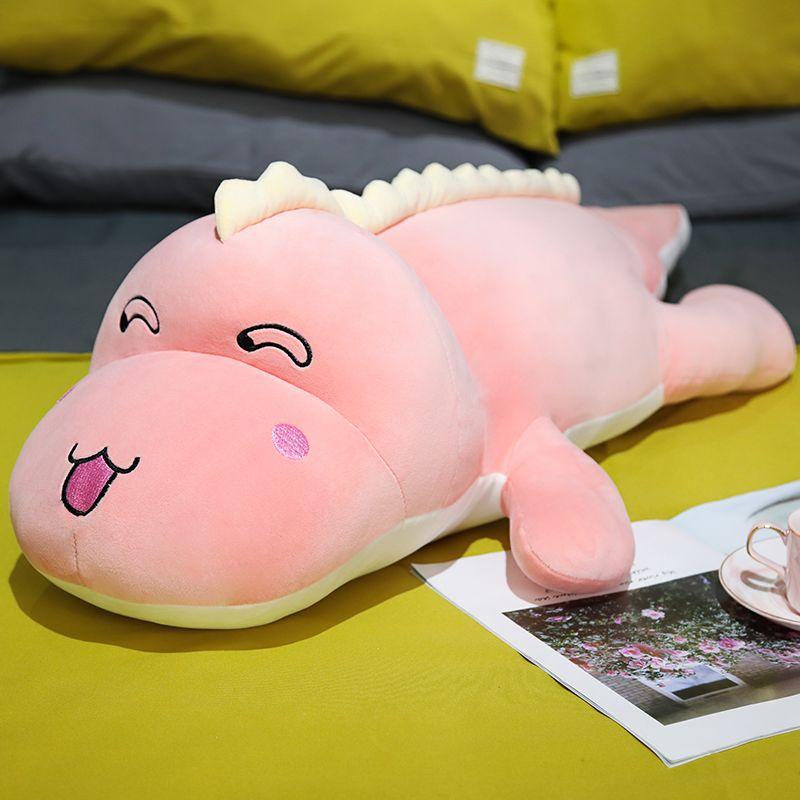 Dinosaurier-Plüschtierpuppe, die mit dir auf dem Bettkissen schläft. Süße Puppe für Mädchen. Große Stoffpuppe. Geburtstagsgeschenk
