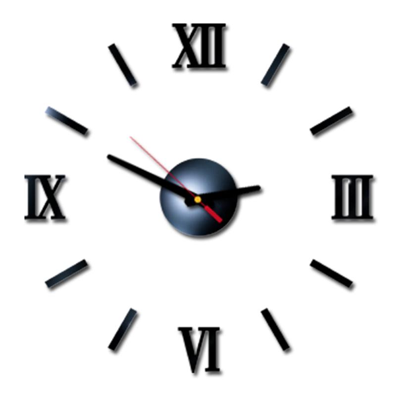 Wanduhr Rahmenlos Digitale Wanduhren DIY Acryl Wandaufkleber Quarz Leise Uhr für Zuhause Büro Wanddeko Horloge Murale