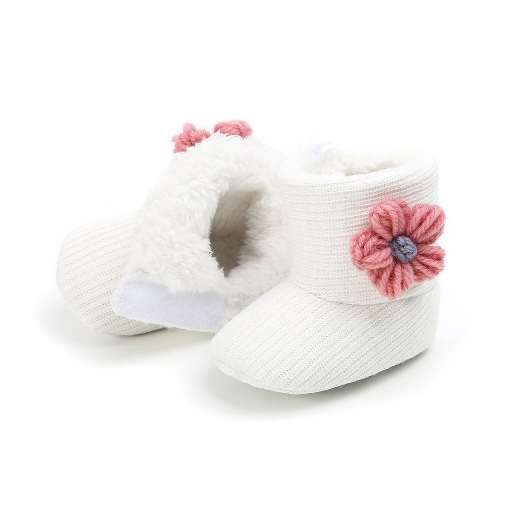 MYGGPP Elegantné malé kvetinové čižmy pre bábätká Čižmy do snehu Čižmy pre bábätká Topánky pre batoľatá Topánky pre batoľatá Bavlnené čižmy