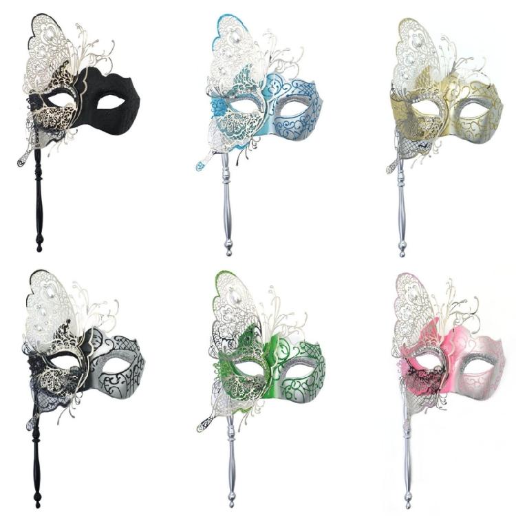 Lightweight Metal Butterfly Mask Handheld Cosplay Face Covering Roleplaying For Easy Costume Changes During Performances