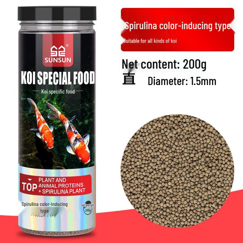 Color Enhancing Fish Food for Koi, Goldfish, and Tropical Ornamental Fish