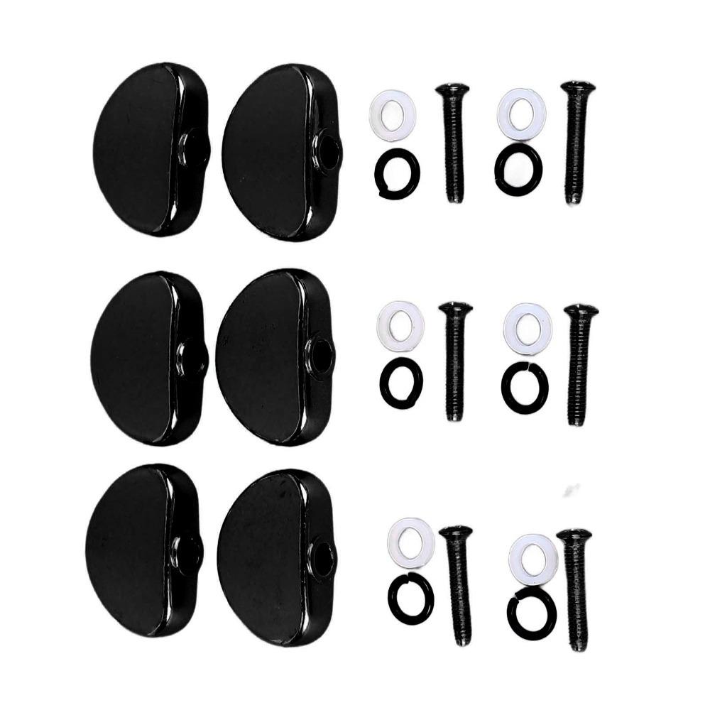 6PCS Golden/Black Guitar Tuning Peg Big Semicircle Replacement Tuning Peg Guitar Tuning Key Guitar чёрный