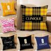 World-Renowned Brands Clinique-E Pillow Case Comfort Sofa Bed Silky Elegant Invisible Zipper Decorative Cushion Cover