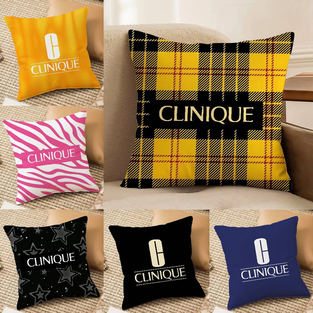 World-Renowned Brands Clinique-E Pillow Case Comfort Sofa Bed Silky Elegant Invisible Zipper Decorative Cushion Cover