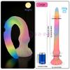 Super Huge Luminous Long Butt Plug Silicone Dildo Octopus Tentacles Anal Plug Dildo, Prostate Massage, BDSM Dilatador, 33"