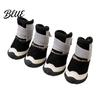 Durable Pet Footwear for Snowy Roads 4Pcs Dog Snow Boots Fleece Lined Winter Booties Anti-Skid Warm Indoor Shoes Small Dogs Paw Protectors