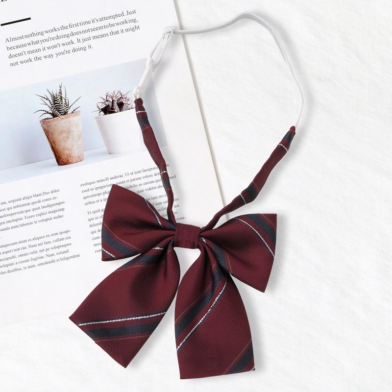 Graduation Photo Burgundy Bow Tie for Women & Men - Japanese JK Academy Style