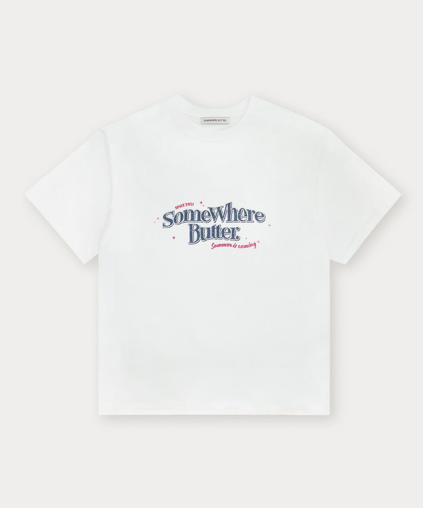 Sseomweeobeoteo Shine Wave Logo Over-Fit Top - Ivory