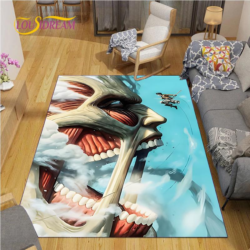 Attack On Titan Carpet for Living Room Bedroom Rug Kitchen Door Unslip Floor Mats Birthday Gift Photography Props Alfombra Rug