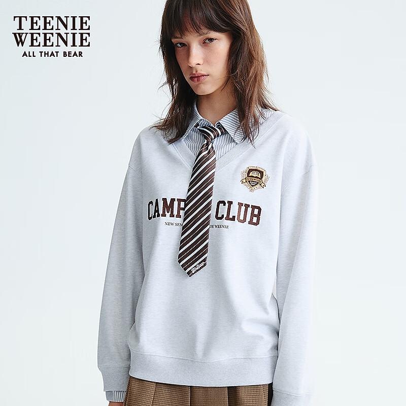 Teenie Weenie Women's College Style Sweatshirt with Detachable Tie