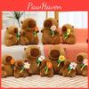 Plush Capybara Toy With Soft Pp Cotton Filling And Flower Design For Kids Birthday Gift