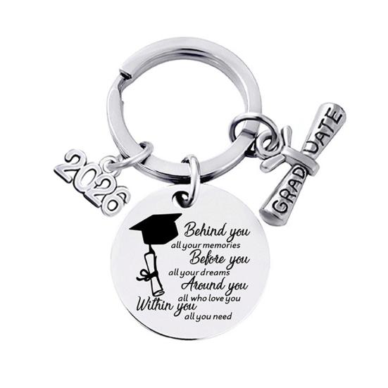 Keychain Pendant Class of 2026 Durable Stainless Steel Keepsake Nursing Law Students Keychain