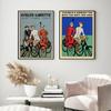 Vintage Cycling Canvas Printing Poster French Retro Bike Bicycle Gift Wall Art Prints Reproduction Fashion Home Bar Wall Decor