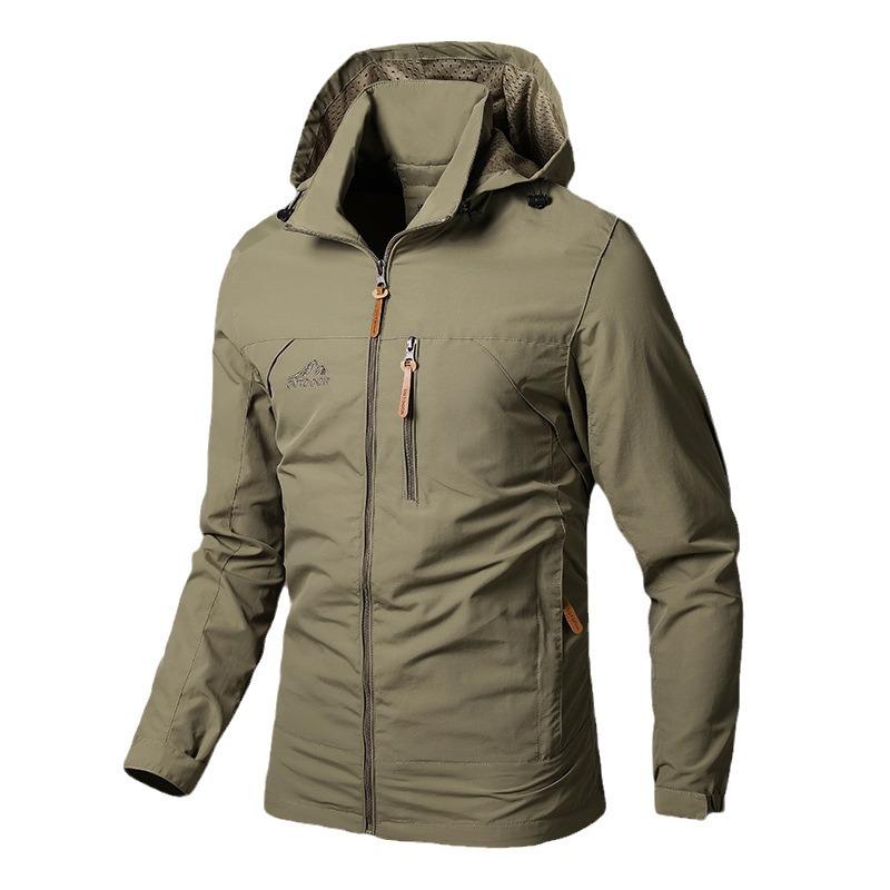 Chaqueta Cortavientos de Montañismo de Invierno para Hombre - Fina y Transpirable Ropa Deportiva para Exterior