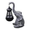 Crafts Solar Elephant Figurine Animal Ornaments Solar Powered Lantern  for Outdoor Landscape