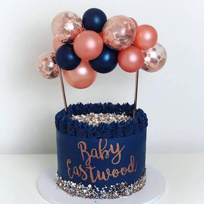 Yousheng 10 ks 4palcové balónky Topper na dort Všechno nejlepší k narozeninám Mini kuličky Topper na dort DIY Pečicí dekorace na výročí Narozeninová oslava Baby Shower