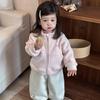 Jaqueta infantil com zíper inverno bebê roupas novas roupas infantis meninos conjunto de moletom e calça de moletom espessados