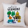 North Carolina Design Pillowcase Double Print Oklahoma Theme Cushion Cover Soft Plush North Dakota Style Pillowcase for Sofa