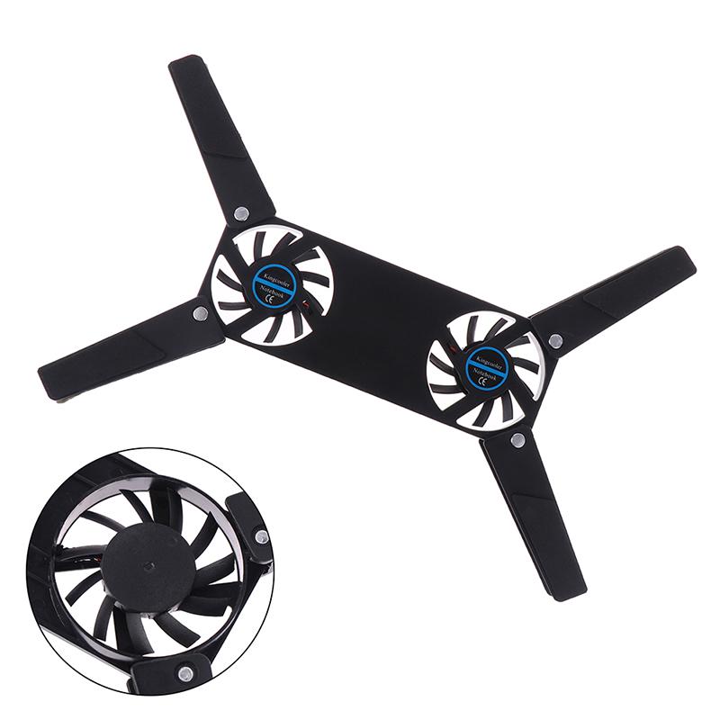 Laptop Desk Support Dual Cooling Fan Notebook Computer Stand Usb Rack Holder