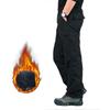 Men's Winter Cargo Pants With Fleece Lined Workout Joggers Stretch Sweatpants Hiking Tactical Pants with Multi Pockets Outdoor Warm Trousers for Men