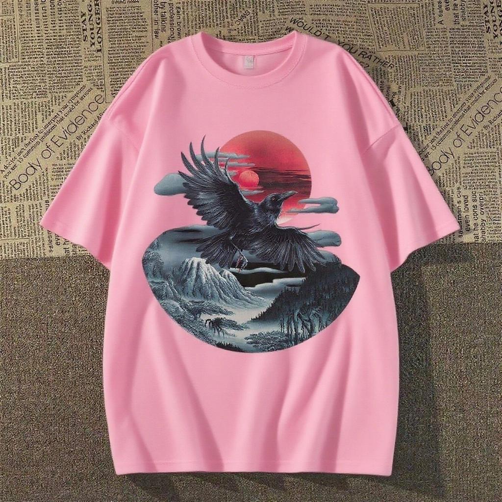 2025 American Devil Style Printed Short-sleeved Summer Casual Fashion Top Crew Neck Cotton Cool Breathable T-shirt