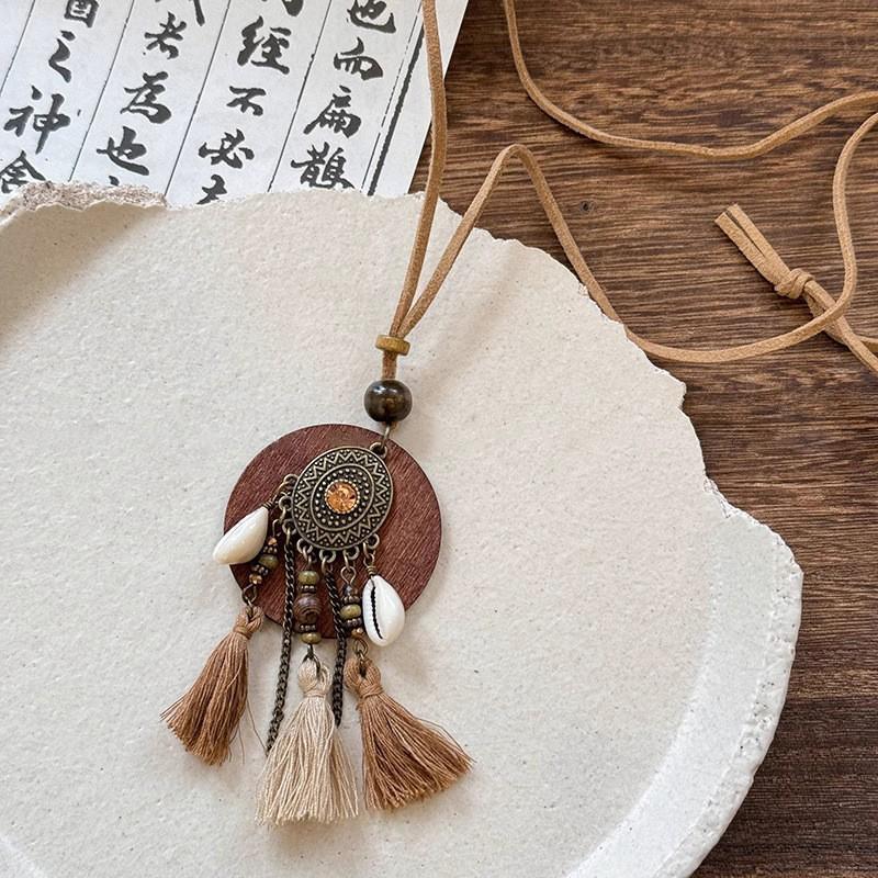 Bohemian Ethnic Style Tassel Pendant Necklace for Women – European and American Retro Design