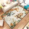 800g/m² Forest Animal HD Printed Carpet, Kitchen Rugs, Yoga Mat, Non-Slip Bathroom Mats, Absorbent Washable Polyester Rug for Bathroom, Livi