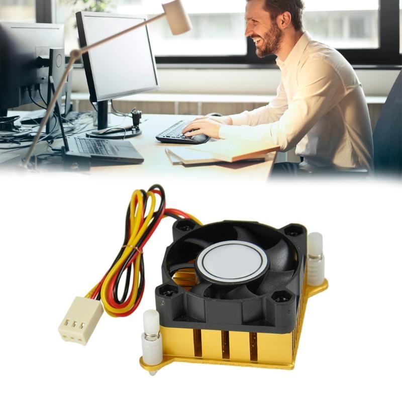 Gold Aluminium Heatsink DC5V 12V 40mm 40x40x10mm Fan for Efficient Northbridge Chipset Cooling Devices