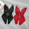 Lingerie Women Lace Transparent Pajamas Set Sexy Sleepwear Deep V Pajama Set Erotic Nightdress