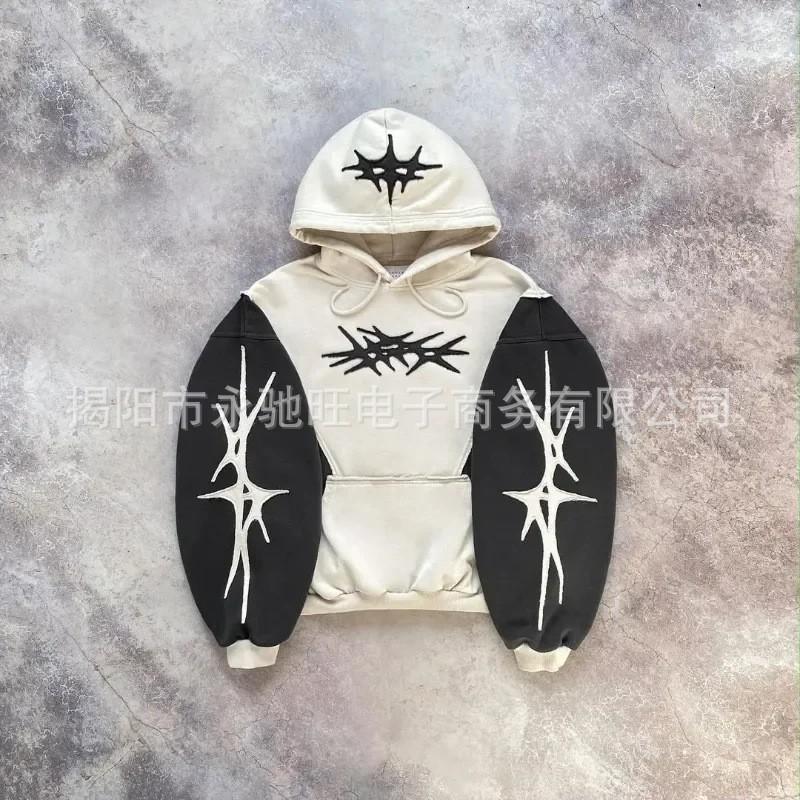 Unisex mikina Y2K s dlouhým rukávem, bavlněná, s potiskem, Streetwear, Oversized mikina, Pro teenagery, Podzim