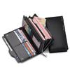 WILLIAMPOLO Men's First Layer Cowhide Long Wallet with Phone Card Holder