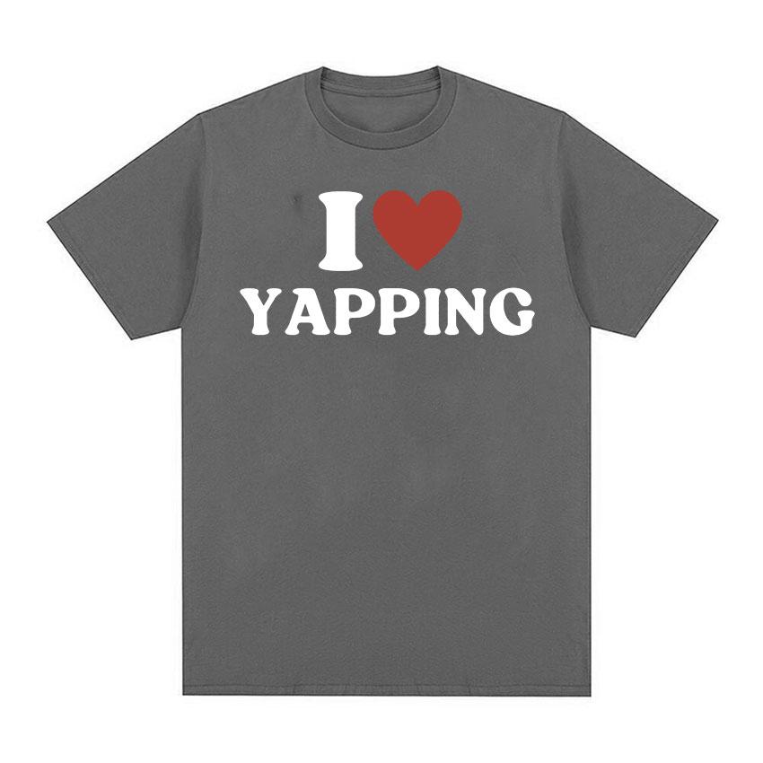 

Забавные футболки с графическим принтом «I Love Professional Yapper», мужские и женские повседневные модные футболки с короткими рукавами, футболки большого размера из 100% хлопка