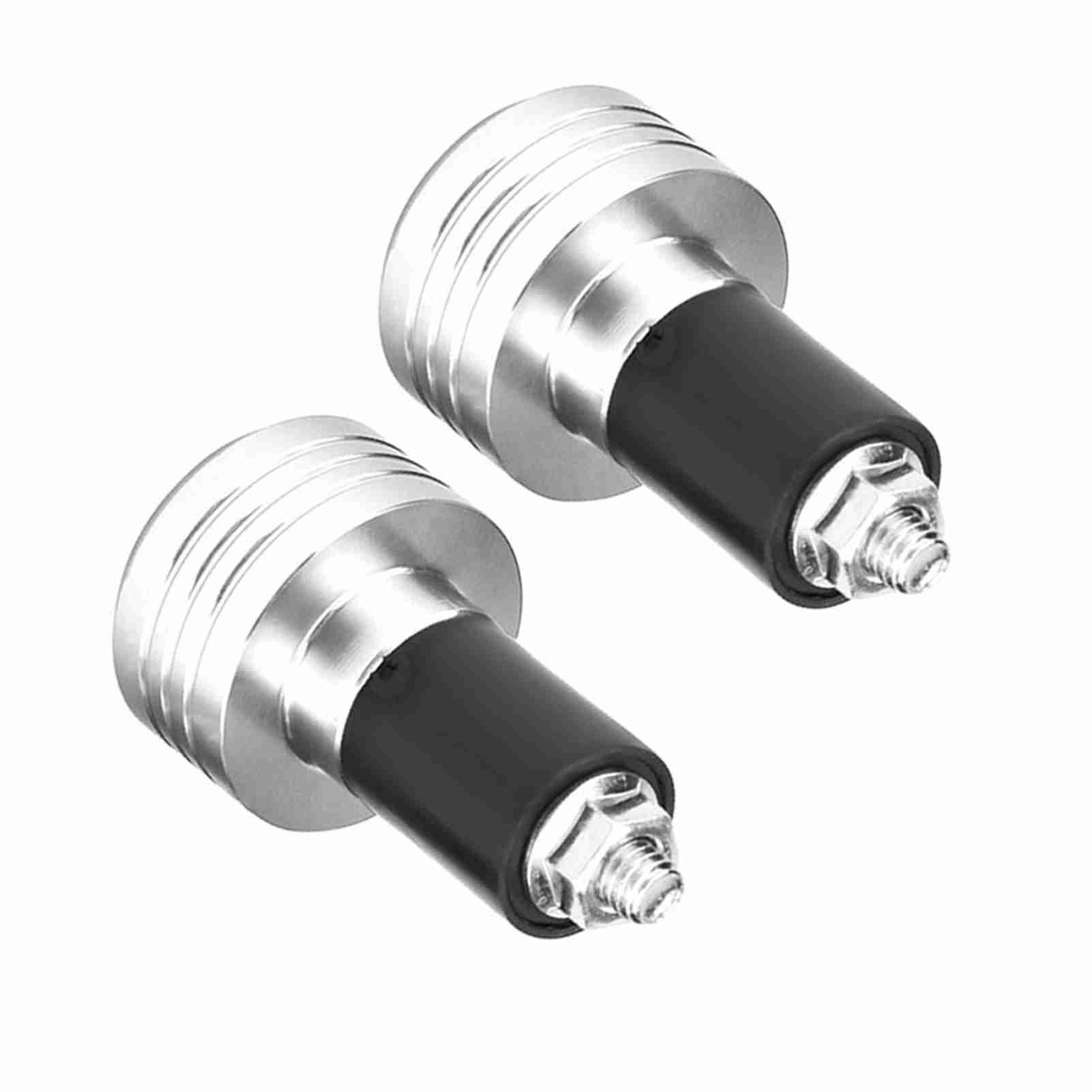 

Pair of 22mm Universal Aluminum Motorcycle Grip Handlebar Ends Weight Balance Plug Silver серебряный
