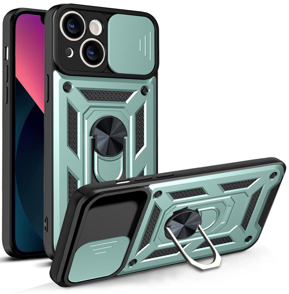 

For iPhone 13 Case iPhone 14 Pro Cover iPhone 13 Pro MAX Magnetic Ring Holder Armor Phone Case Slide Camera Protect Back Cover iPhone 14