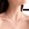 Sterling Silver Heart Necklace for Women White Gold Plated Heart Pendant Necklace Jewelry