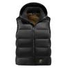 Vinter Plus Size dunväst med huva för feta män Lös vit ankdun svart guld väst 4XL-12XL