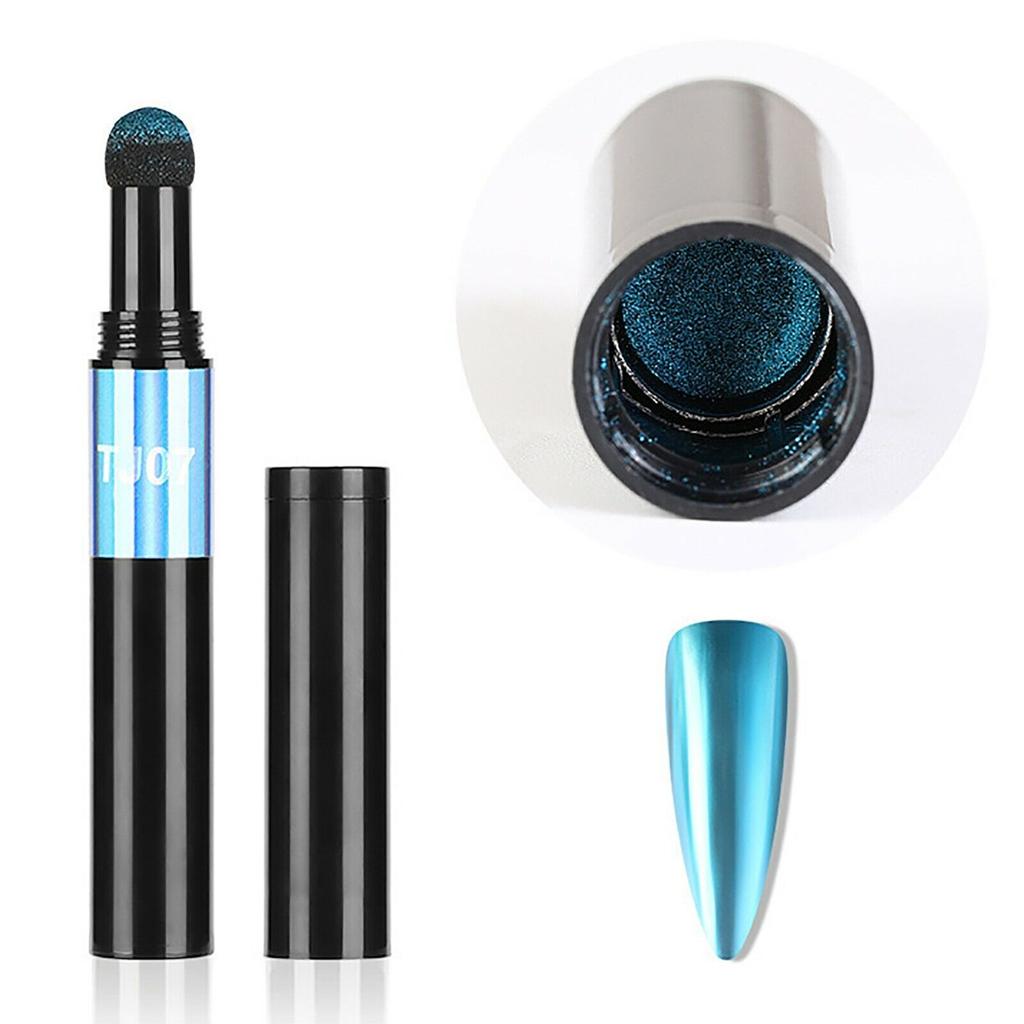 12 kolorów Air Cushion Nail Powder Pen Holograficzny proszek do paznokci z efektem lustrzanym