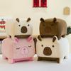 Square Capybara Plush Toy Cute Stuffed Animal Doll Cartoon Decoration Gift Kids